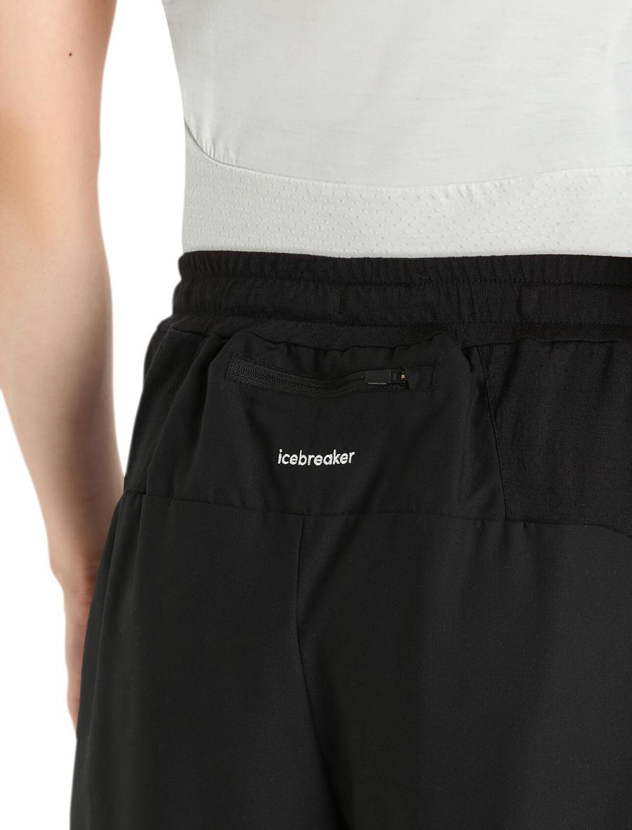 Black Men's Icebreaker ZoneKnit™ Merino Shorts | USA 1110BEXC